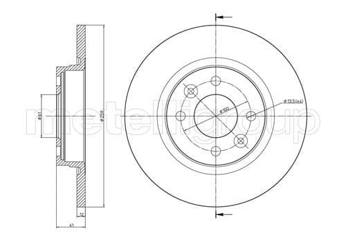 Disc frana METELLI 23-0864C