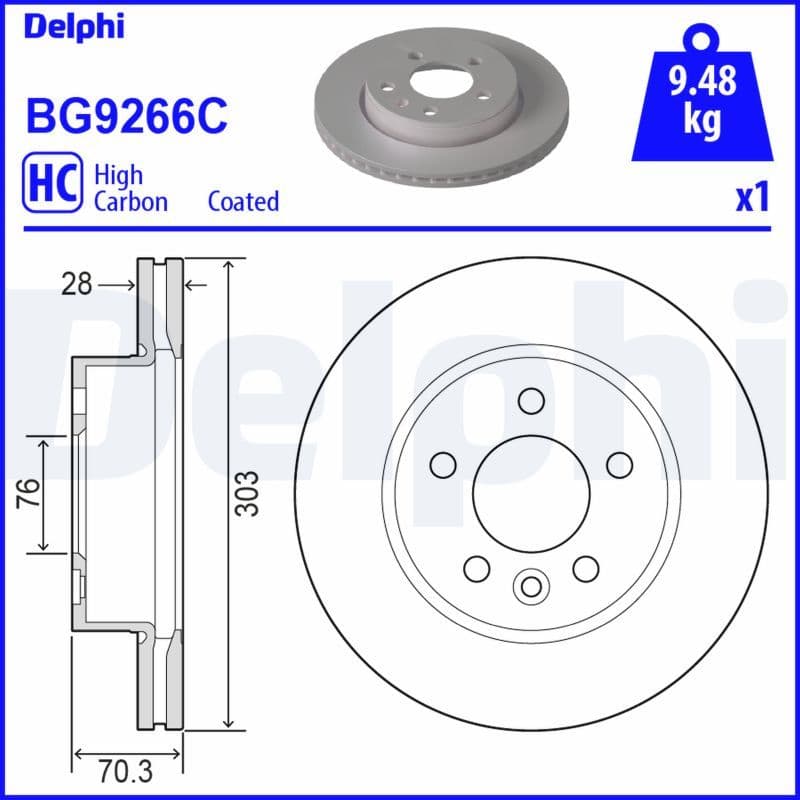 Disc frana DELPHI BG9266C