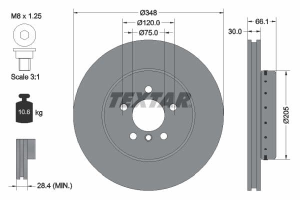 Disc frana TEXTAR PRO+ 92265725