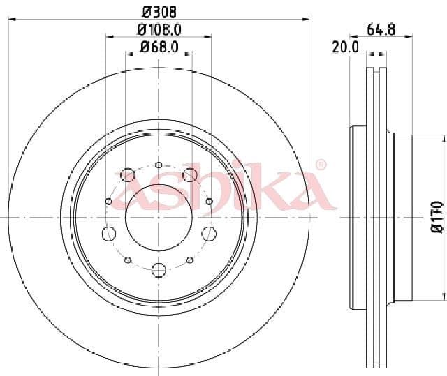 Disc frana ASHIKA 61-00-0326