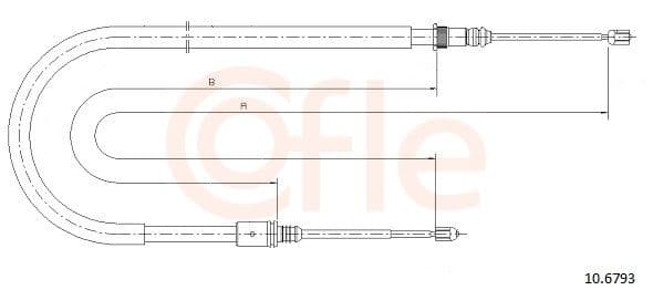 Cablu, frana de parcare COFLE 10.6793
