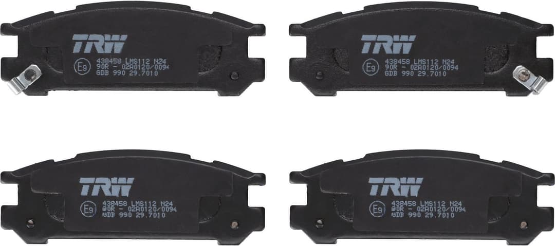 set placute frana,frana disc TRW GDB990