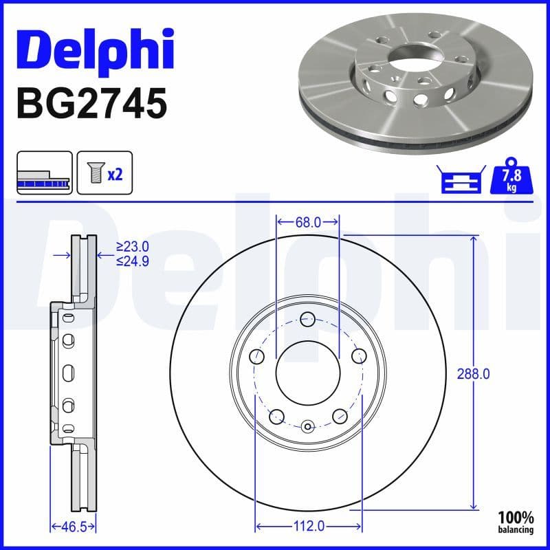 Disc frana DELPHI BG2745