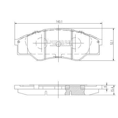 set placute frana,frana disc NIPPARTS N3602137