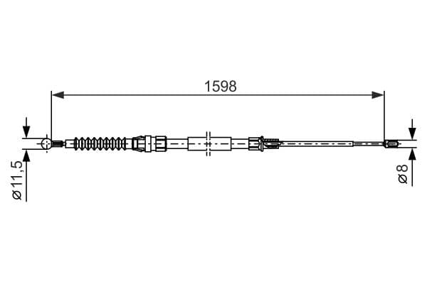 Cablu, frana de parcare BOSCH 1 987 482 379