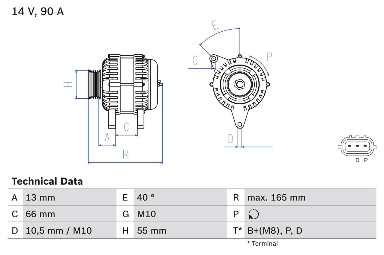 Generator / Alternator BOSCH 0 986 082 430