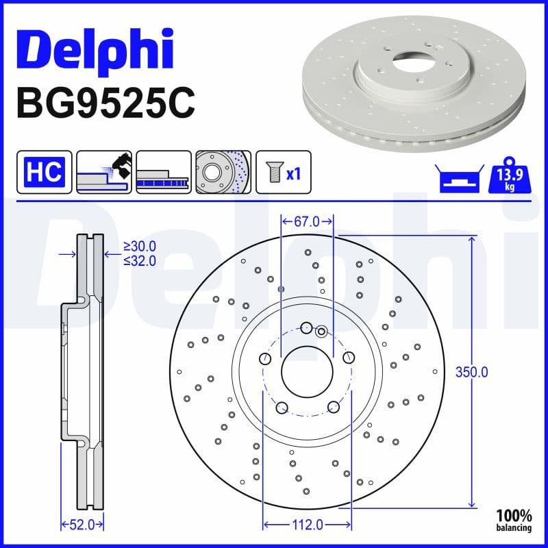 Disc frana DELPHI BG9525C