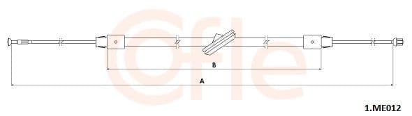 Cablu, frana de parcare COFLE 1.ME012
