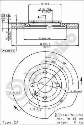 Disc frana BREMBO 09.4626.20
