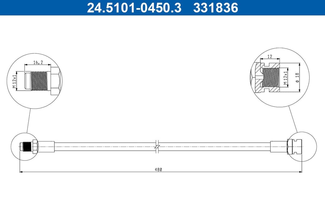 Furtun frana ATE 24.5101-0450.3