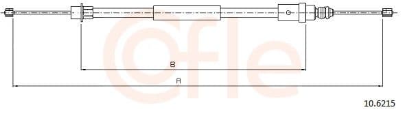 Cablu, frana de parcare COFLE 10.6215