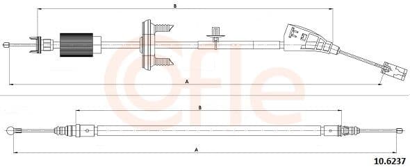 Cablu, frana de parcare COFLE 10.6237