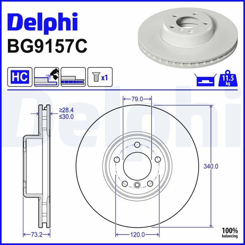 Disc frana DELPHI BG9157C