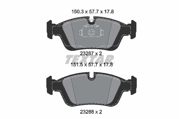 set placute frana,frana disc TEXTAR Q+ 2328702