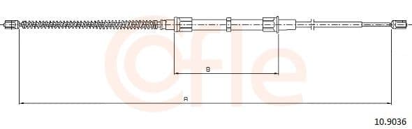 Cablu, frana de parcare COFLE 10.9036