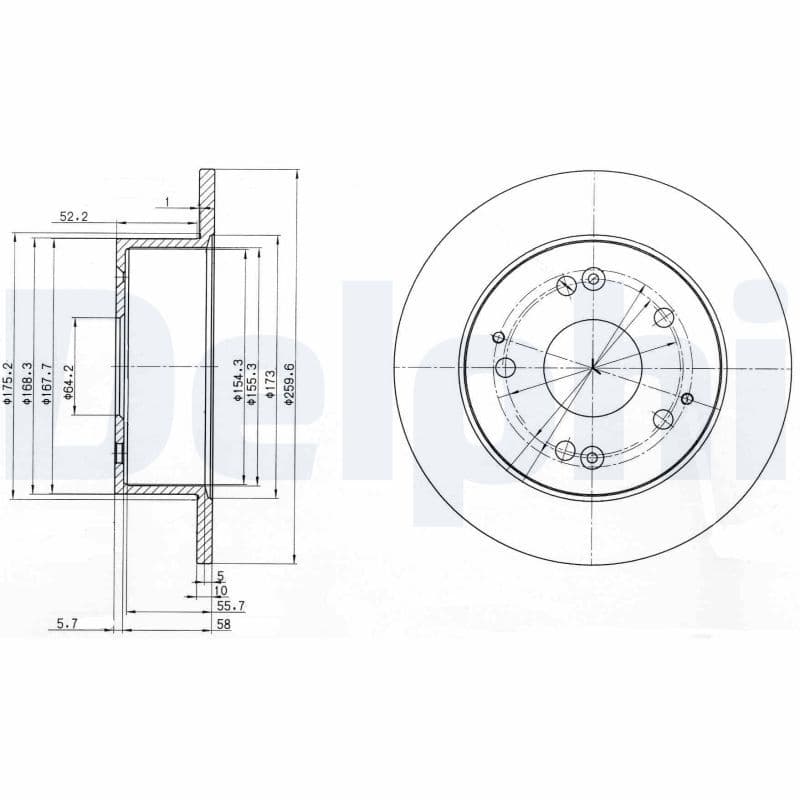 Disc frana DELPHI BG3745