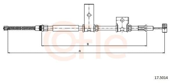 Cablu, frana de parcare COFLE 17.5014