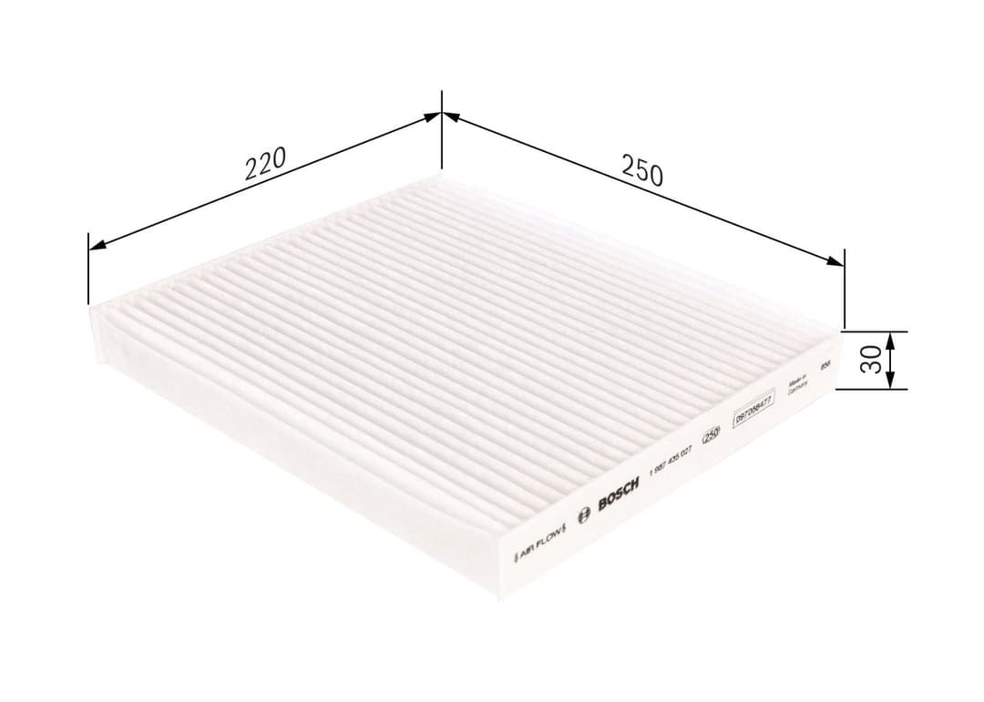 Filtru, aer habitaclu BOSCH 1 987 435 027
