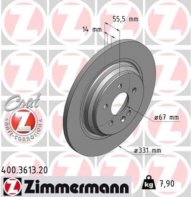 Disc frana ZIMMERMANN COAT Z 400.3613.20