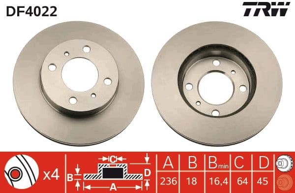 Disc frana TRW DF4022