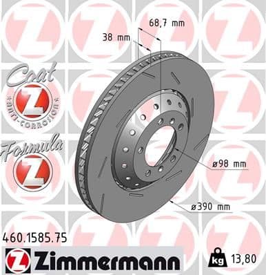Disc frana ZIMMERMANN FORMULA Z 460.1585.75
