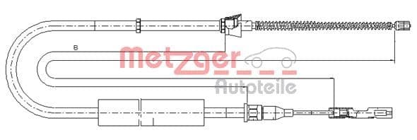 Cablu, frana de parcare METZGER 10.7507