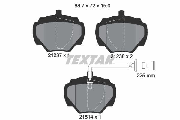 set placute frana,frana disc TEXTAR 2123701