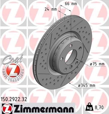 Disc frana ZIMMERMANN FORMULA F 150.2922.32