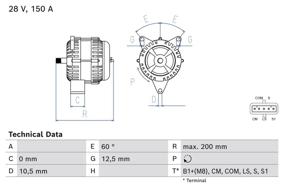 Generator / Alternator BOSCH 0 986 085 300