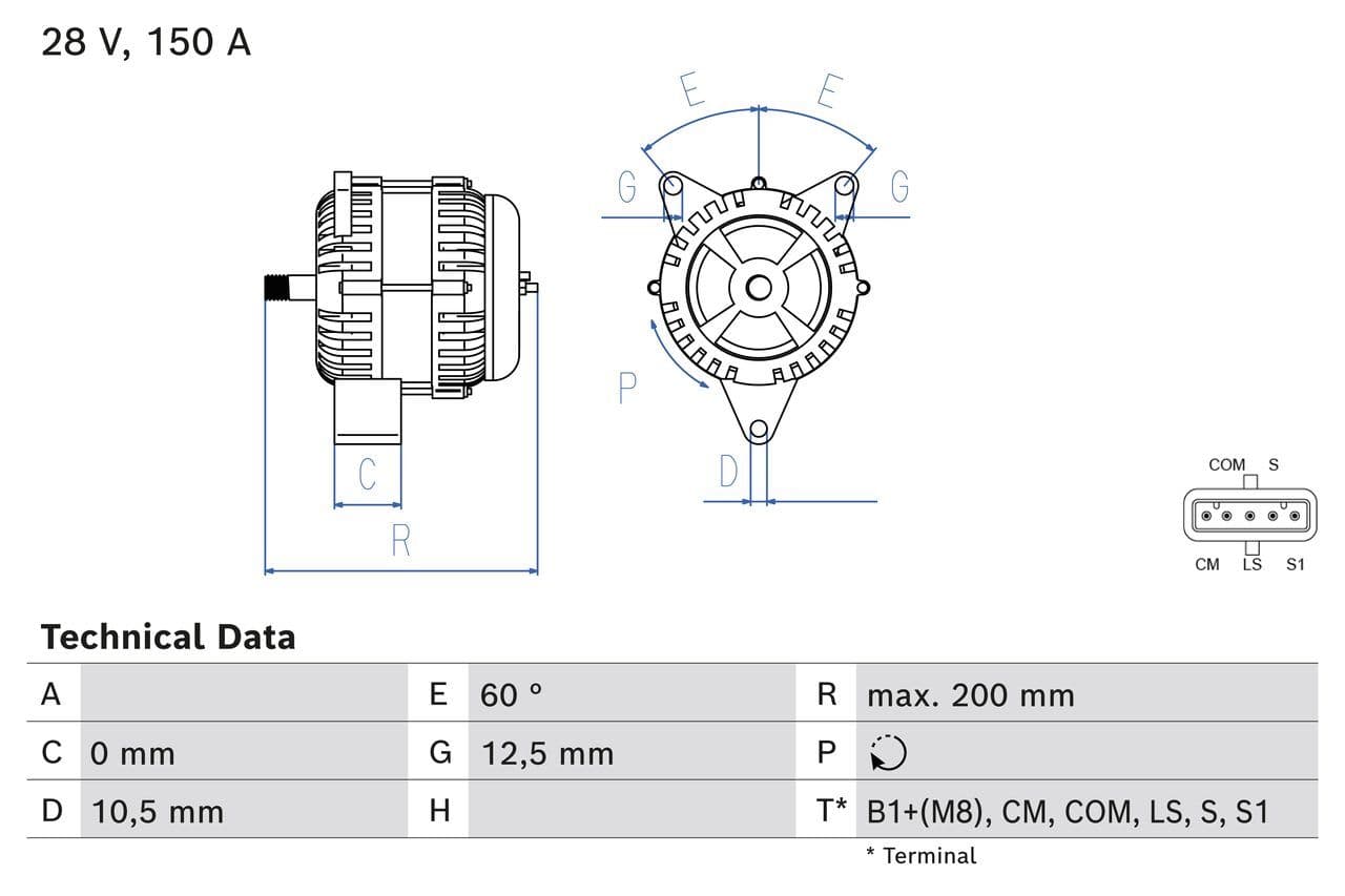Generator / Alternator BOSCH 0 986 085 300
