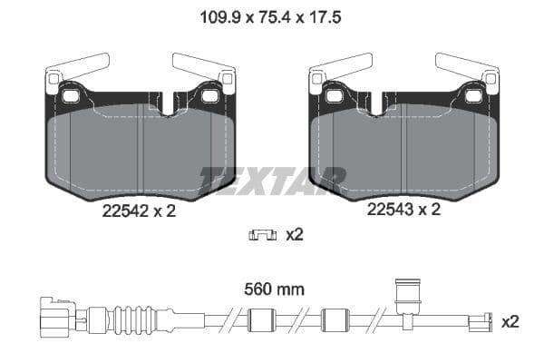 set placute frana,frana disc TEXTAR Q+ 2254201