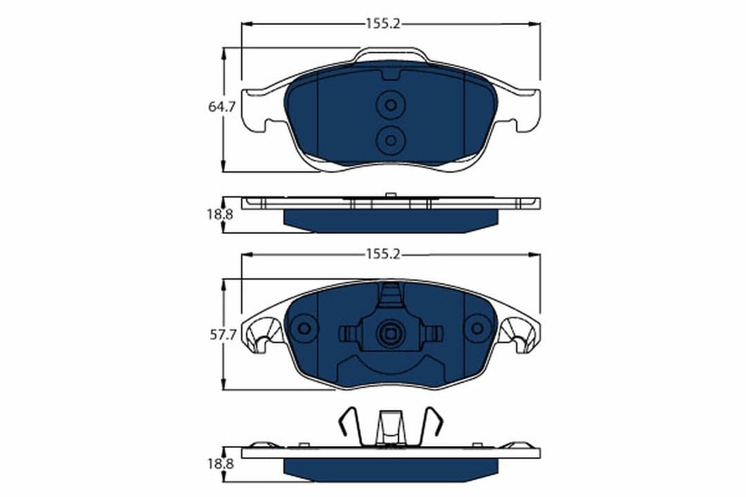 set placute frana,frana disc TRW ELECTRIC BLUE GDB1690BTE