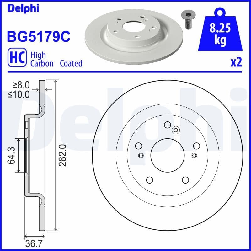 Disc frana DELPHI BG5179C