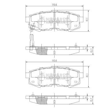 set placute frana,frana disc NIPPARTS N3613023