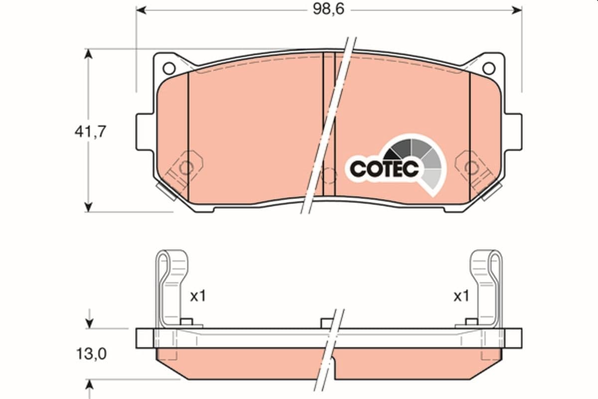 set placute frana,frana disc TRW COTEC GDB3203