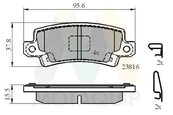 set placute frana,frana disc MOTAQUIP LVXL1243