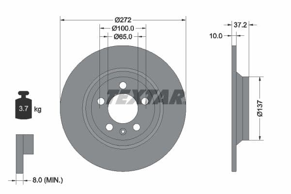 Disc frana TEXTAR PRO 92315303