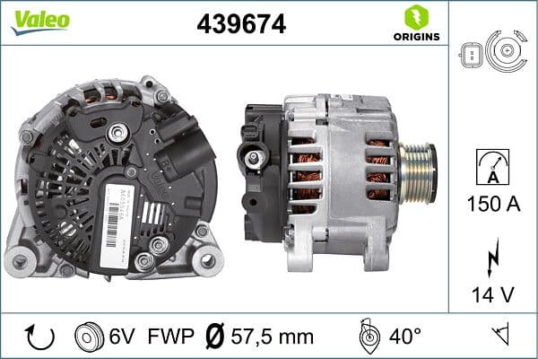 Generator / Alternator VALEO 439674