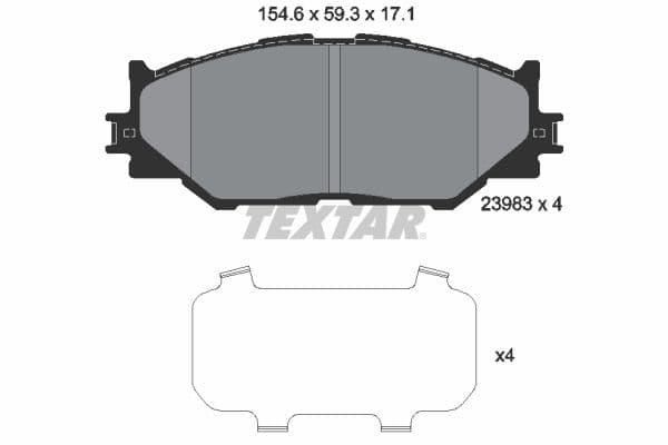 set placute frana,frana disc TEXTAR 2398301