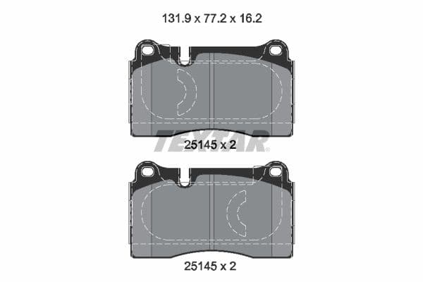 set placute frana,frana disc TEXTAR 2514501