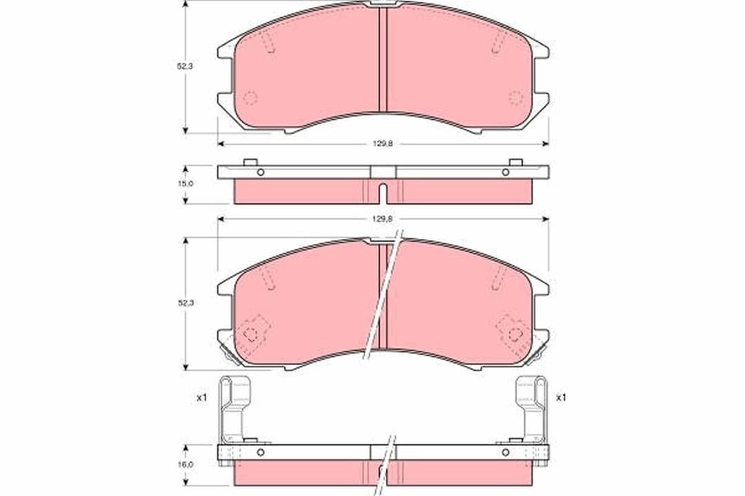 set placute frana,frana disc TRW GDB981