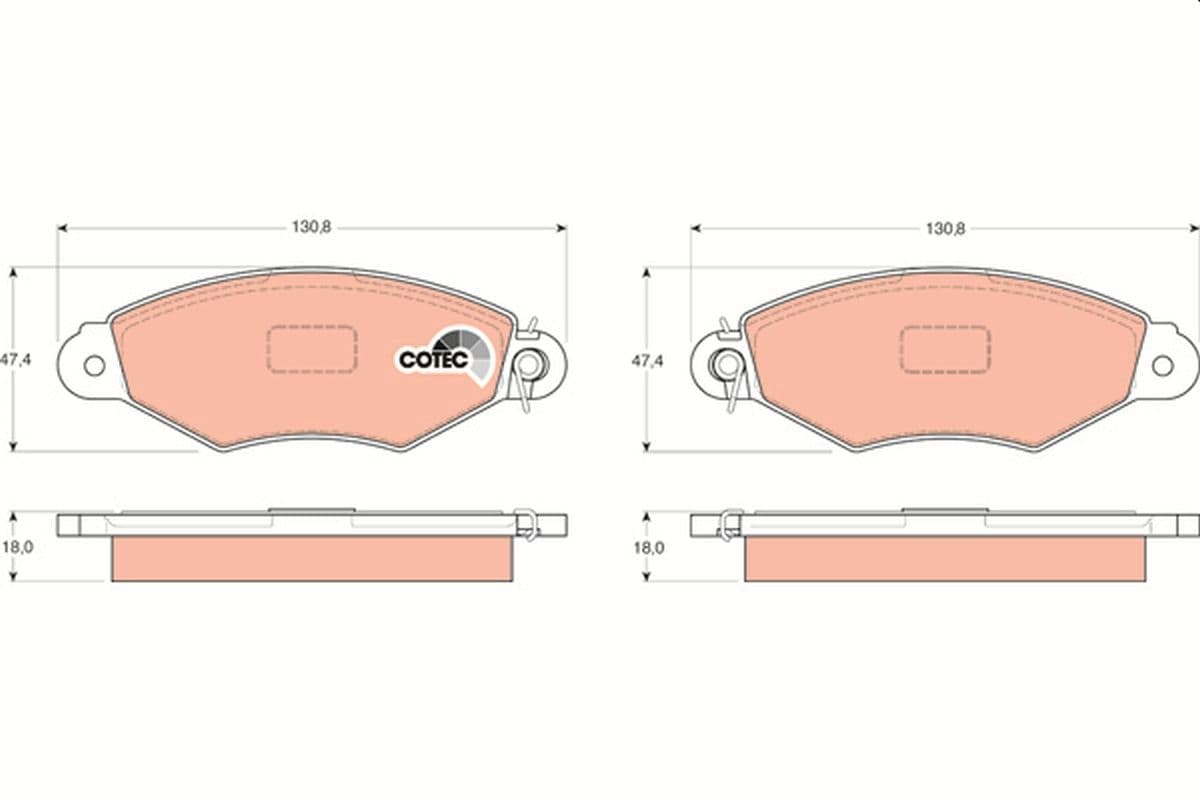 set placute frana,frana disc TRW GDB1321