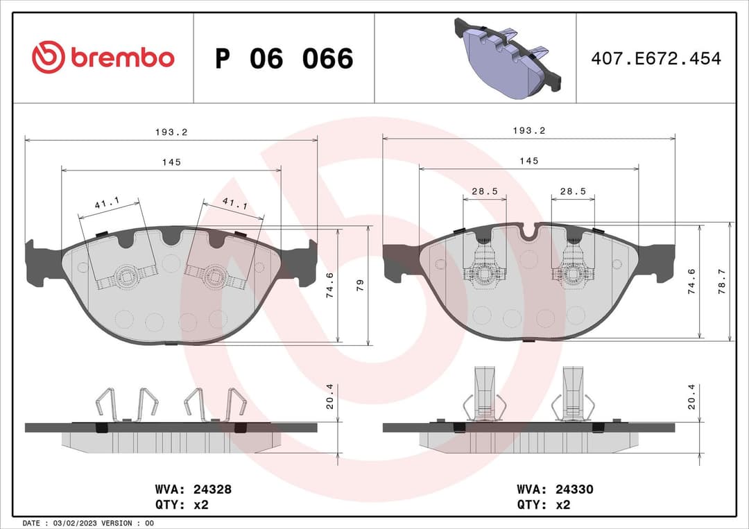 set placute frana,frana disc BREMBO PRIME LINE P 06 066