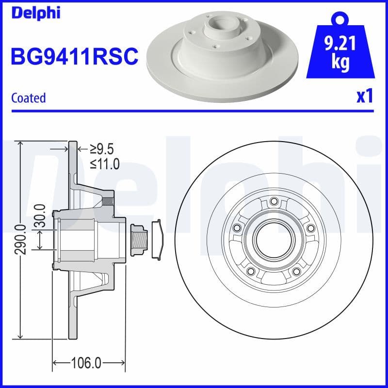 Disc frana DELPHI BG9411RSC