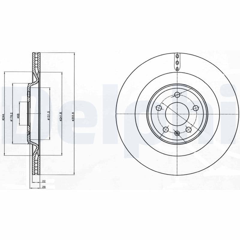 Disc frana DELPHI BG4387C