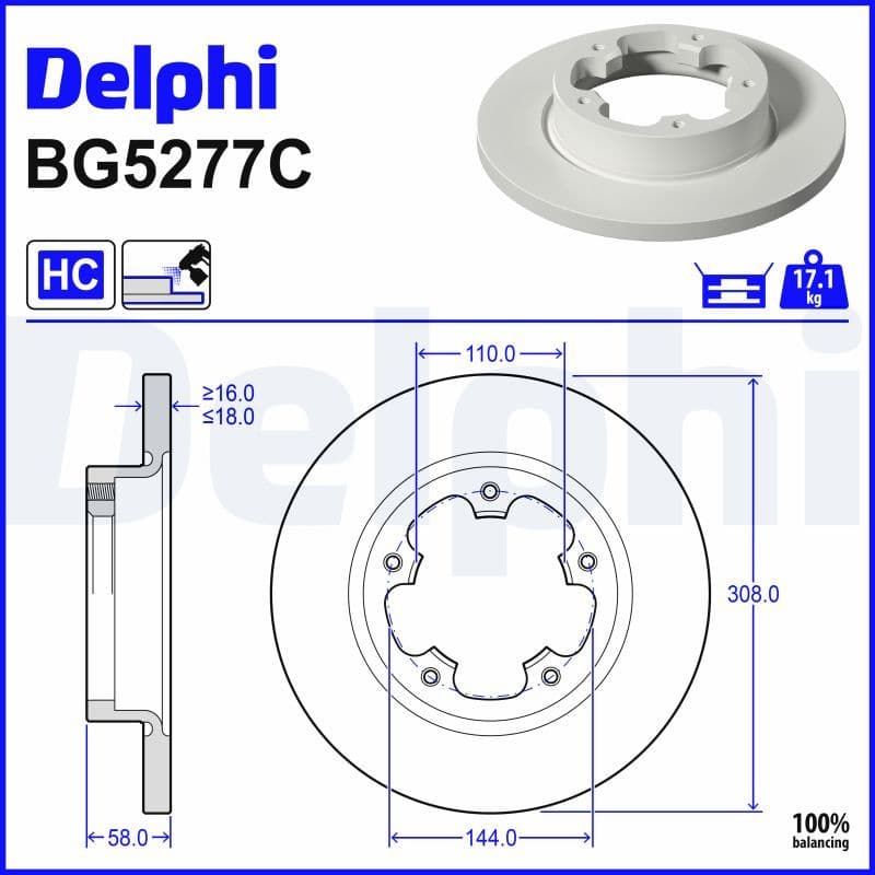 Disc frana DELPHI BG5277C