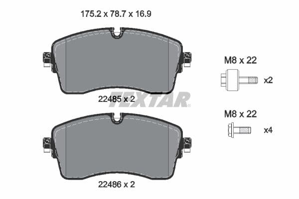 set placute frana,frana disc TEXTAR Q+ 2248505
