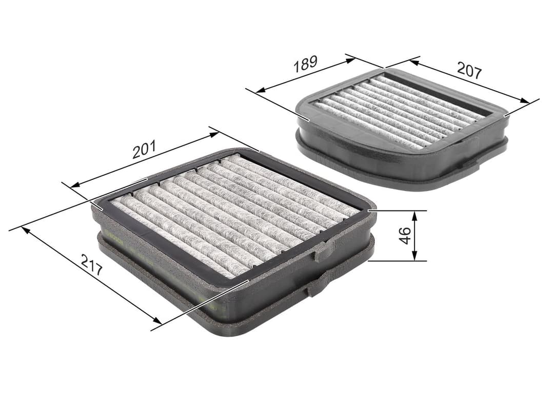 Filtru, aer habitaclu BOSCH 1 987 432 533