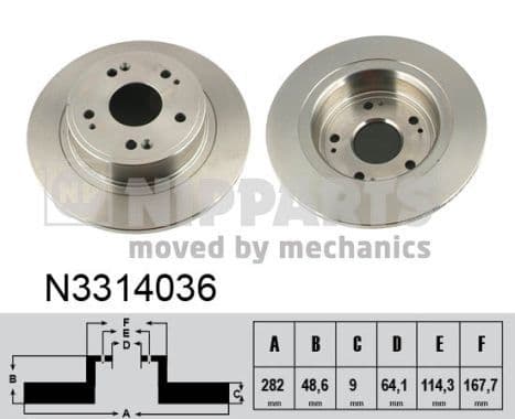 Disc frana NIPPARTS N3314036