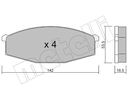 set placute frana,frana disc METELLI 22-0110-0